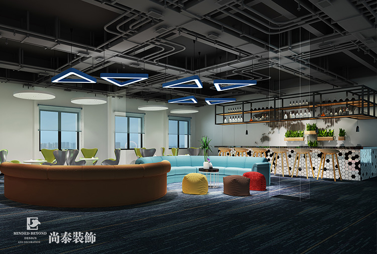 云南億菱通信公司廠房辦公室設(shè)計(jì)效果圖