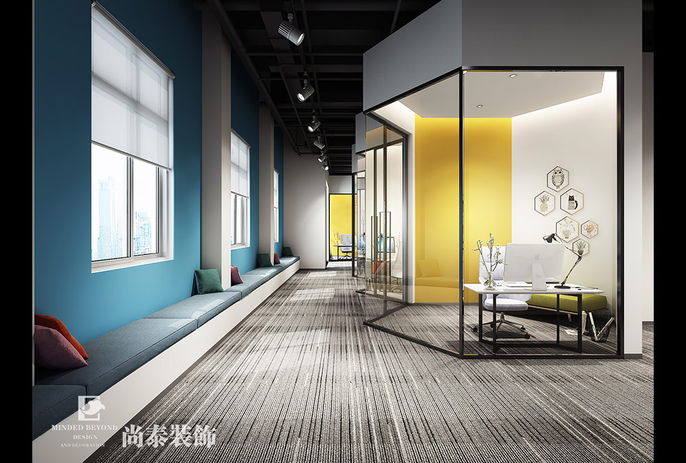 廣州天河奧體中心培訓(xùn)機(jī)構(gòu)辦公室設(shè)計(jì)效果圖 