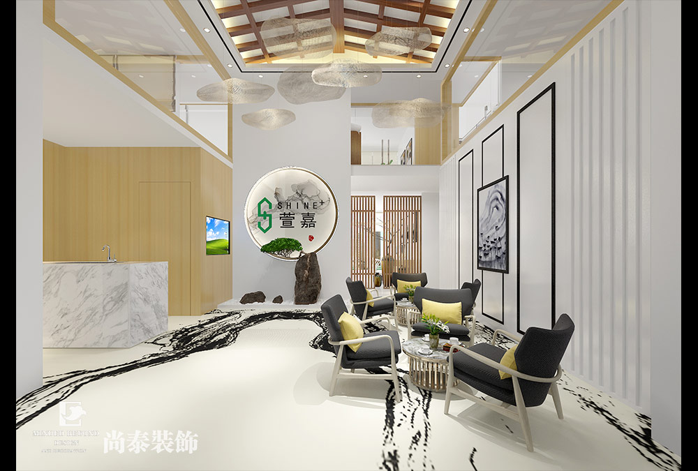 深圳南山方大城化妝品公司復(fù)式辦公室裝修效果圖