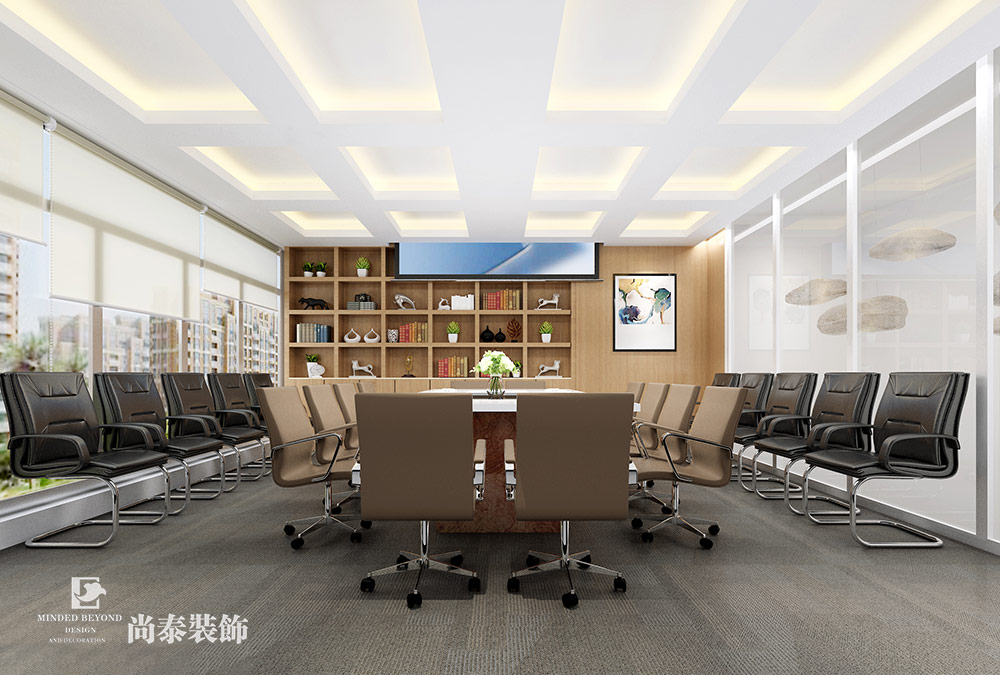 深圳南山方大城化妝品公司復(fù)式辦公室裝修效果圖