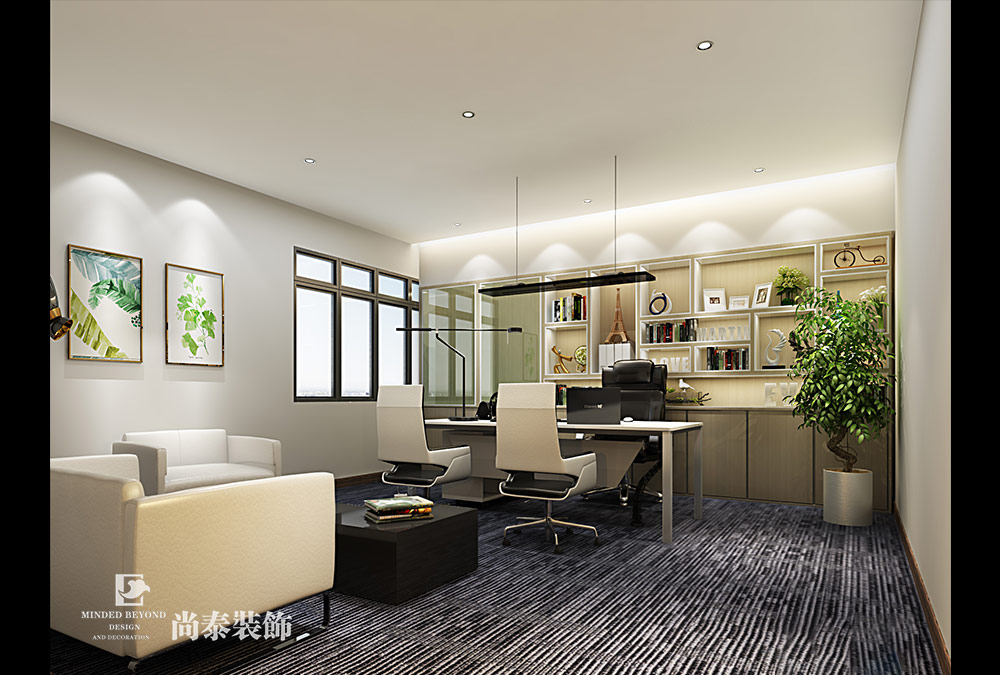 深圳寶安西鄉(xiāng)電子科技公司辦公室設(shè)計效果圖