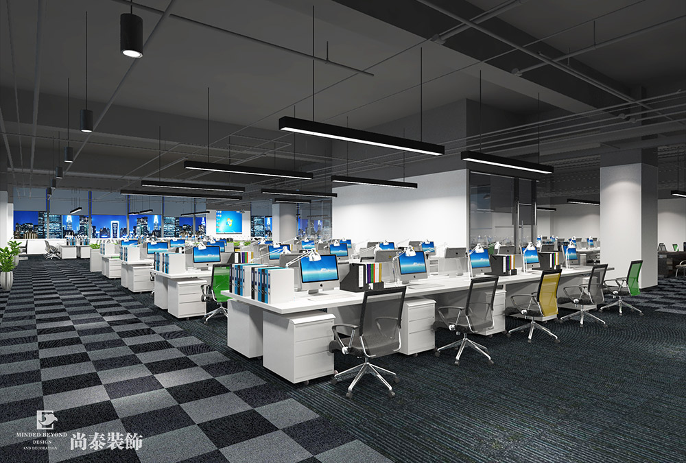 深圳龍崗坂田咨詢(xún)服務(wù)公司辦公室裝修效果圖