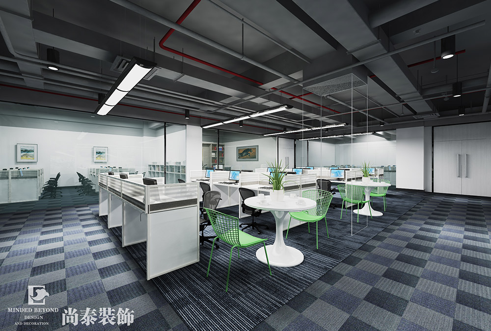 深圳龍崗坂田咨詢(xún)服務(wù)公司辦公室裝修效果圖