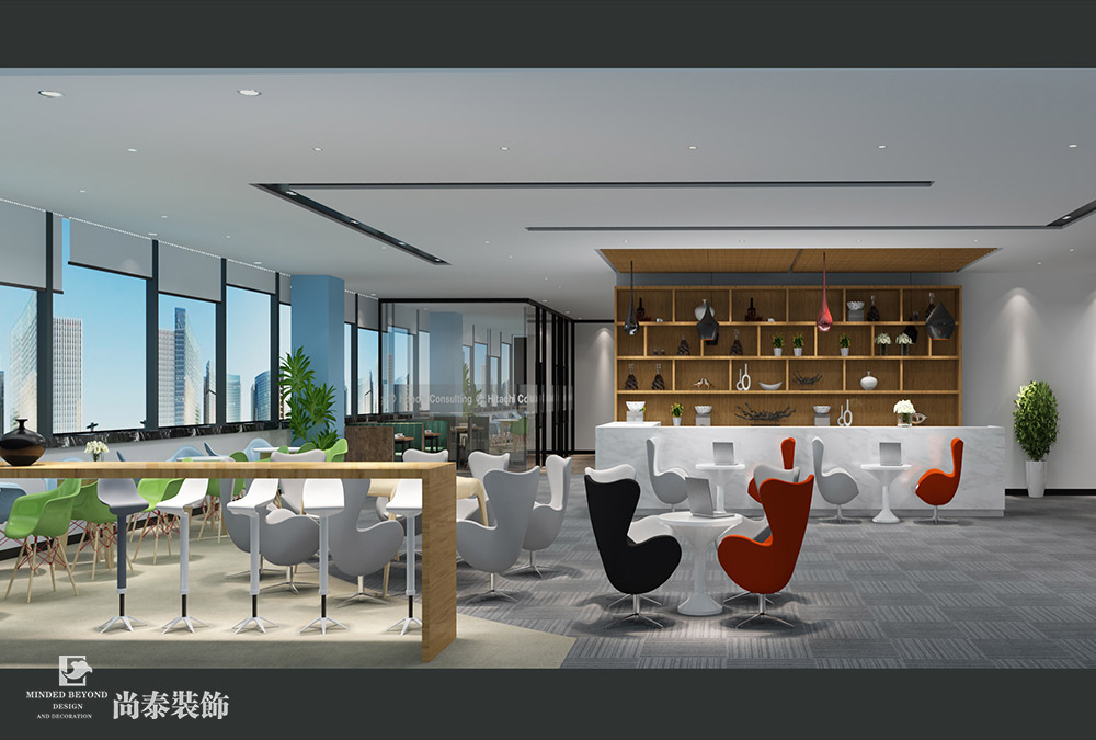 深圳龍崗坂田咨詢(xún)服務(wù)公司辦公室裝修效果圖