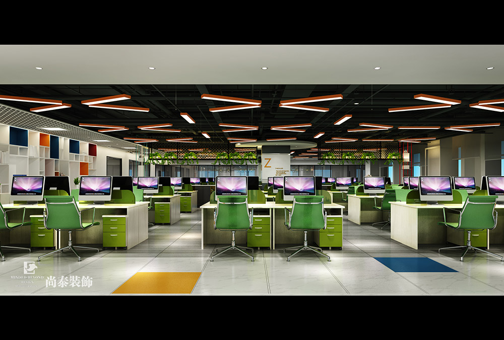 深圳福田國際文化大廈互聯(lián)網(wǎng)科技辦公室設計效果圖