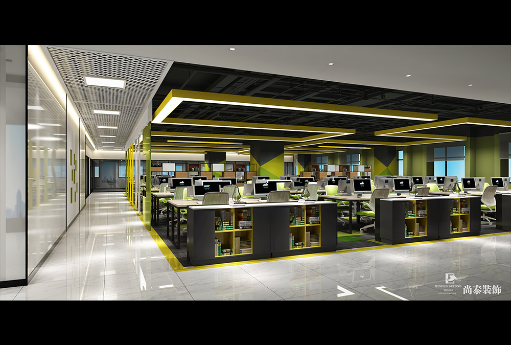 深圳福田國際文化大廈互聯(lián)網(wǎng)科技辦公室設計效果圖