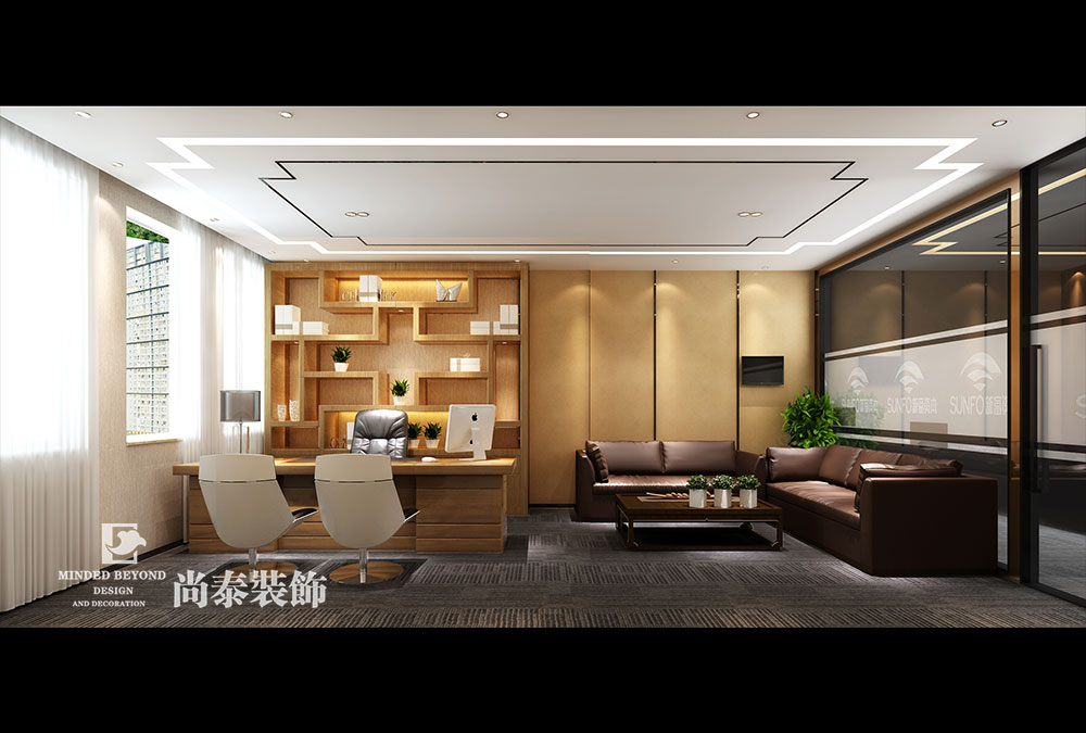 深圳福田免稅商務(wù)大廈金融公司辦公室設(shè)計(jì)裝修效果圖
