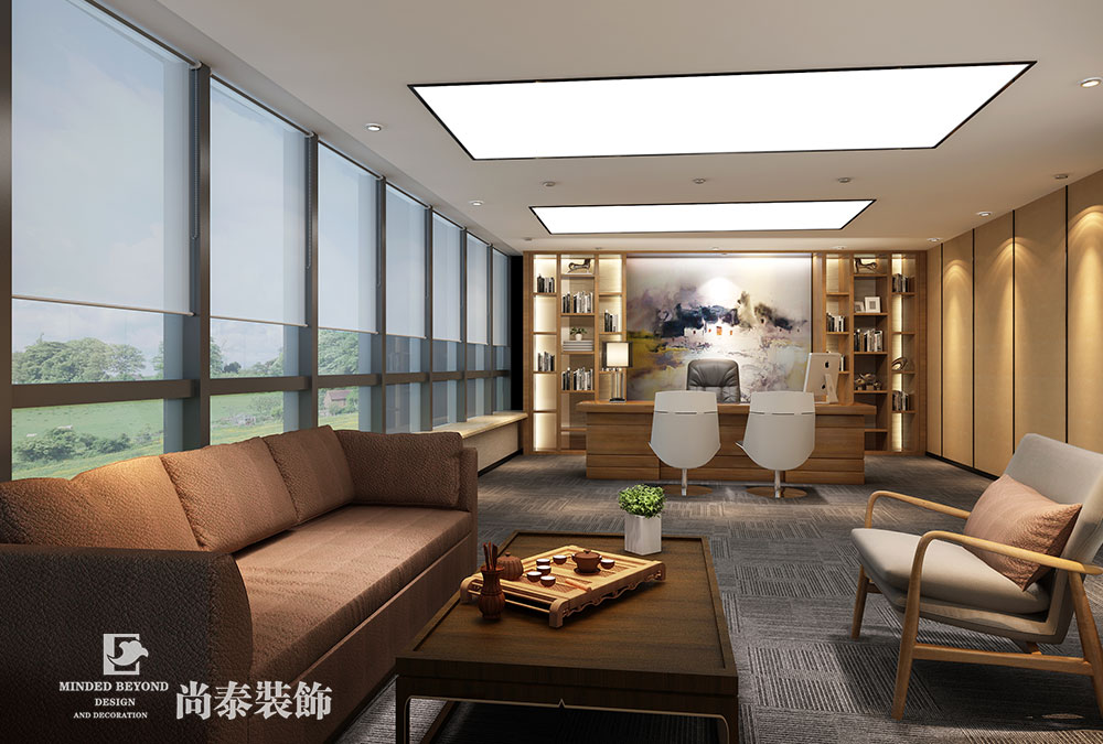 深圳福田免稅商務(wù)大廈金融公司辦公室設(shè)計(jì)裝修效果圖