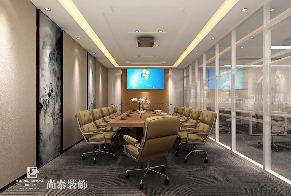 深圳福田免稅商務(wù)大廈金融公司辦公室設(shè)計(jì)裝修效果圖