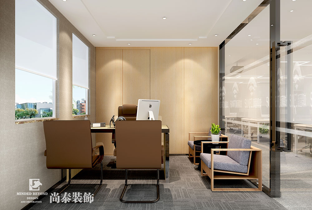 深圳福田免稅商務(wù)大廈金融公司辦公室設(shè)計(jì)裝修效果圖