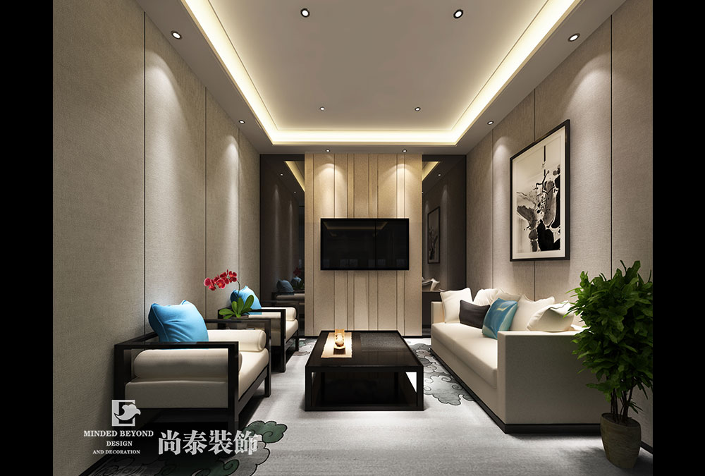 深圳福田免稅商務(wù)大廈金融公司辦公室設(shè)計(jì)裝修效果圖