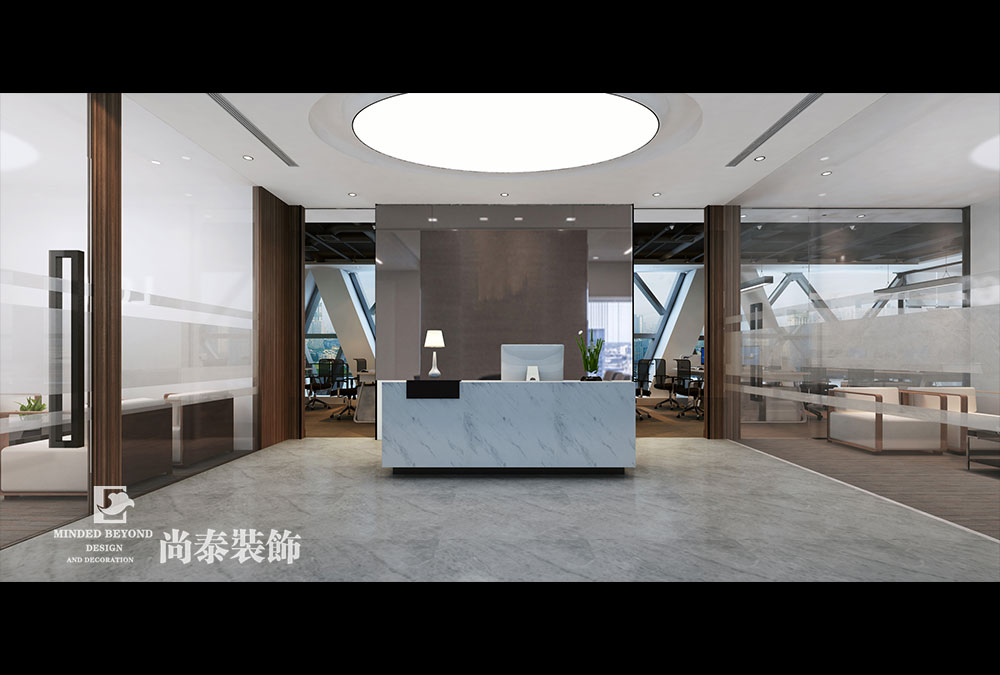 深圳南山創(chuàng)業(yè)投資大廈金融公司辦公室裝修效果圖
