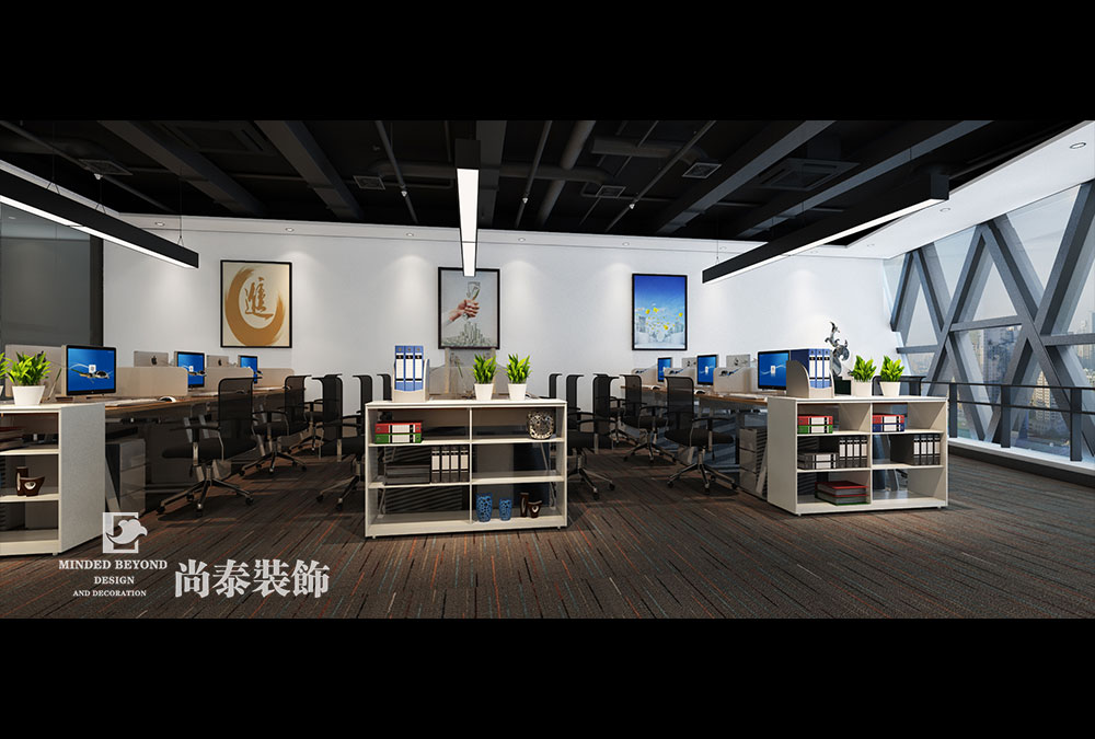 深圳南山創(chuàng)業(yè)投資大廈金融公司辦公室裝修效果圖