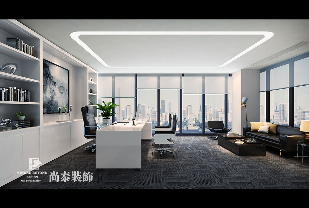 深圳前海大族創(chuàng)新大廈金融公司辦公室裝修效果圖