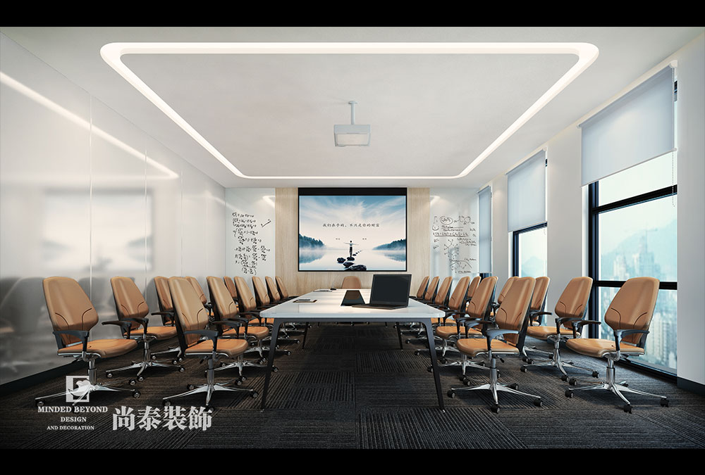 深圳前海大族創(chuàng)新大廈金融公司辦公室裝修效果圖