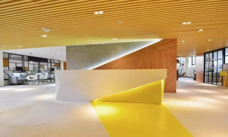 亞麻地板辦公室裝飾