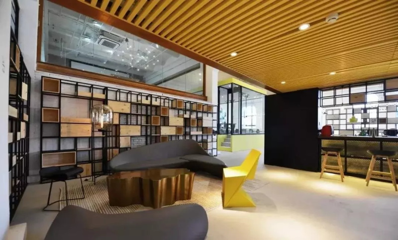 亞麻地板辦公室裝飾