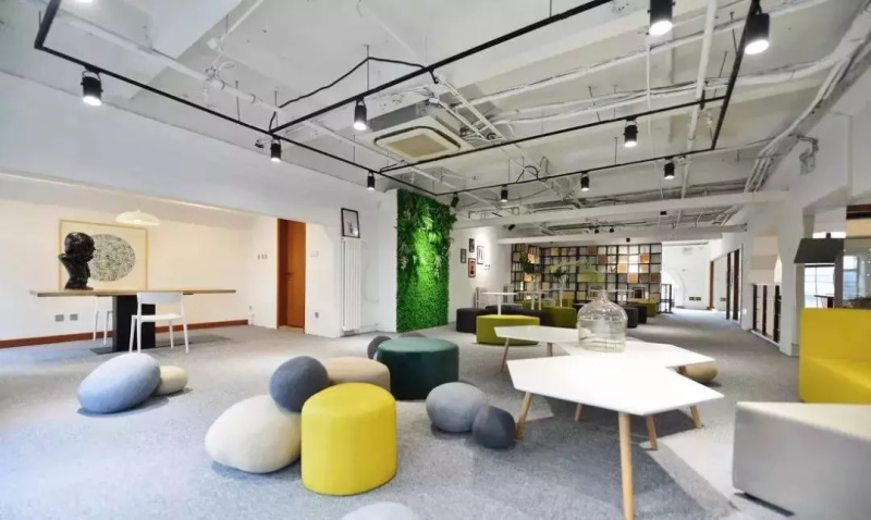 亞麻地板辦公室裝飾