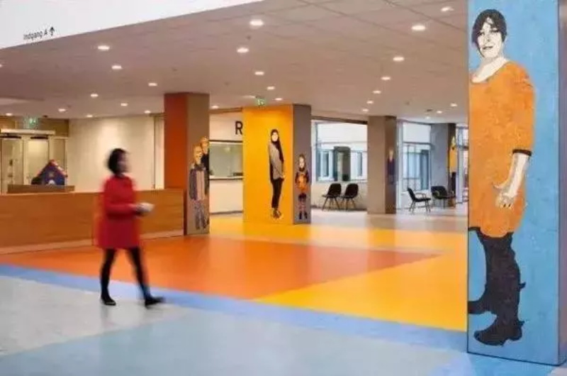 亞麻地板辦公室裝飾