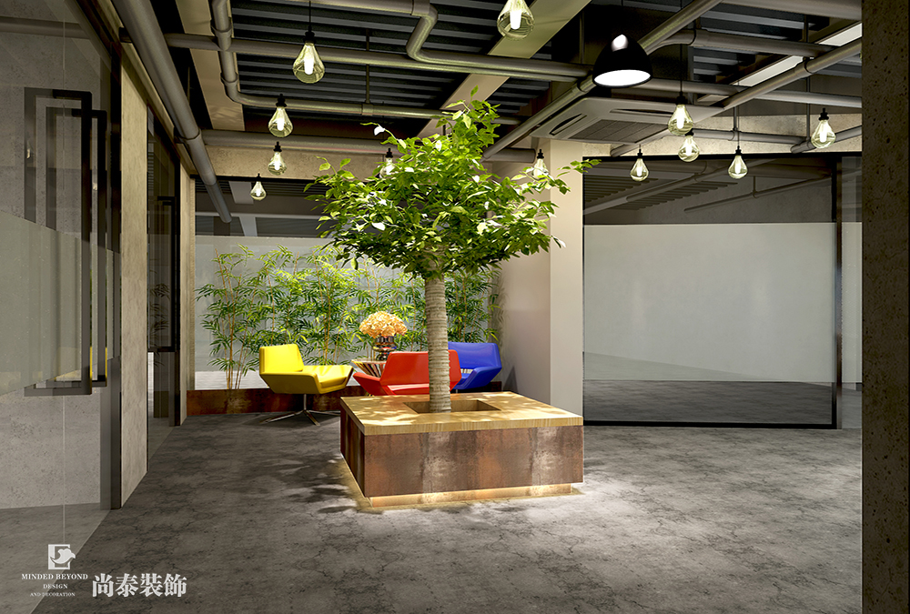 深圳龍崗坂田創(chuàng)客空間改造裝修設計效果圖