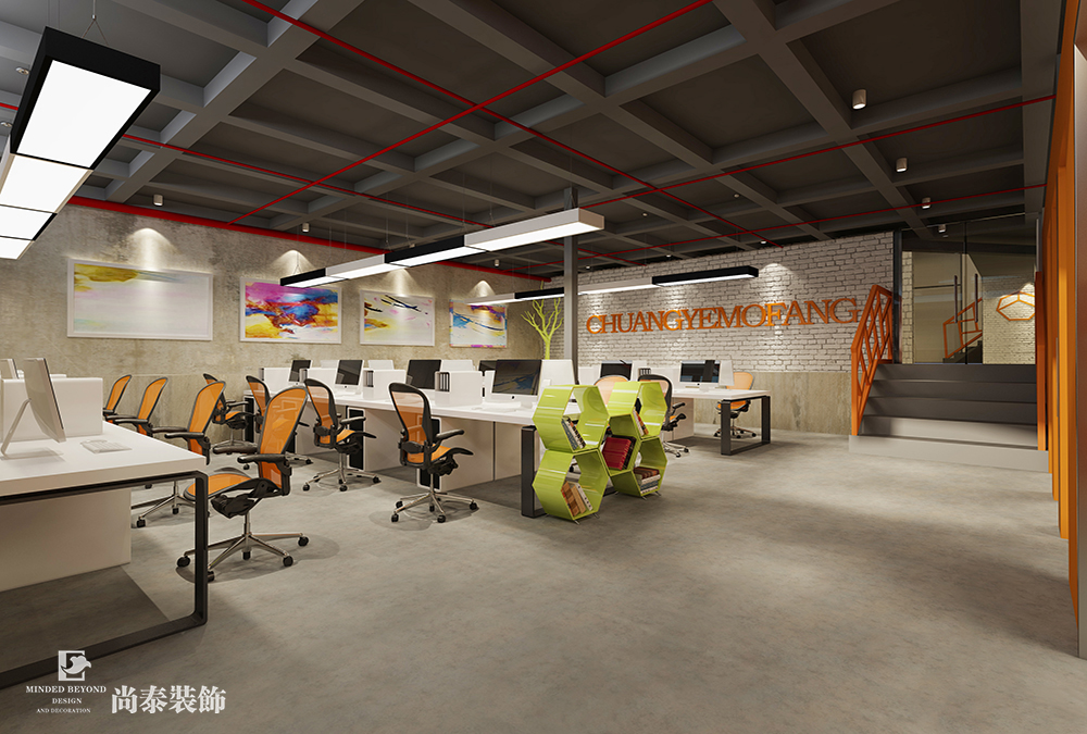 深圳南山創(chuàng)客小鎮(zhèn)創(chuàng)客空間辦公室裝修效果圖