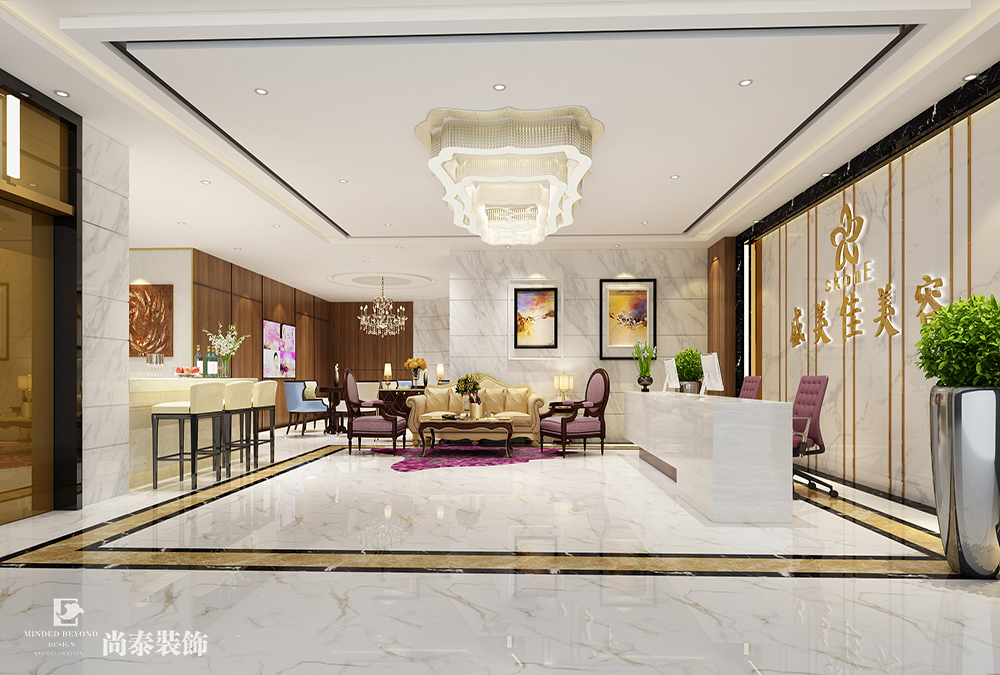 深圳南山億利達大廈美業(yè)公司辦公室裝修效果圖