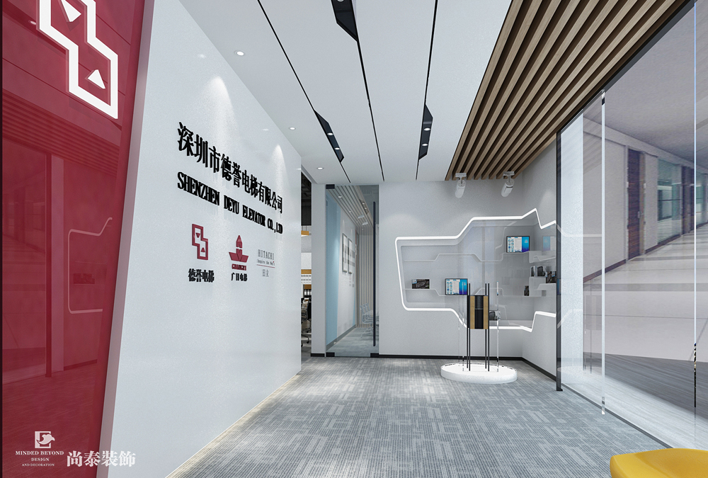 深圳福田八卦嶺電梯公司辦公室裝修效果圖