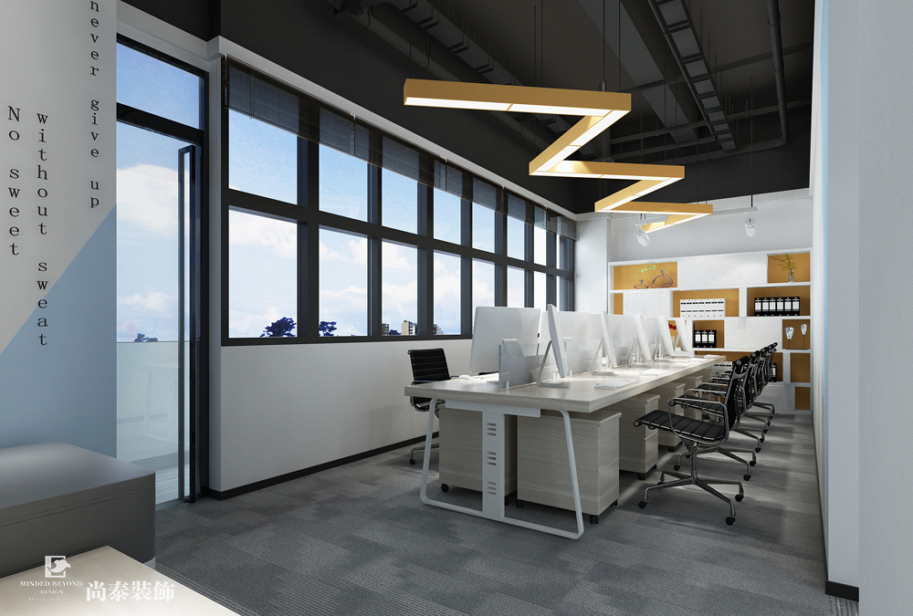 深圳福田八卦嶺電梯公司辦公室裝修效果圖