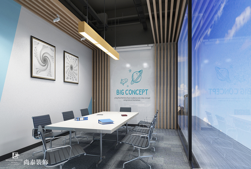 深圳福田八卦嶺電梯公司辦公室裝修效果圖