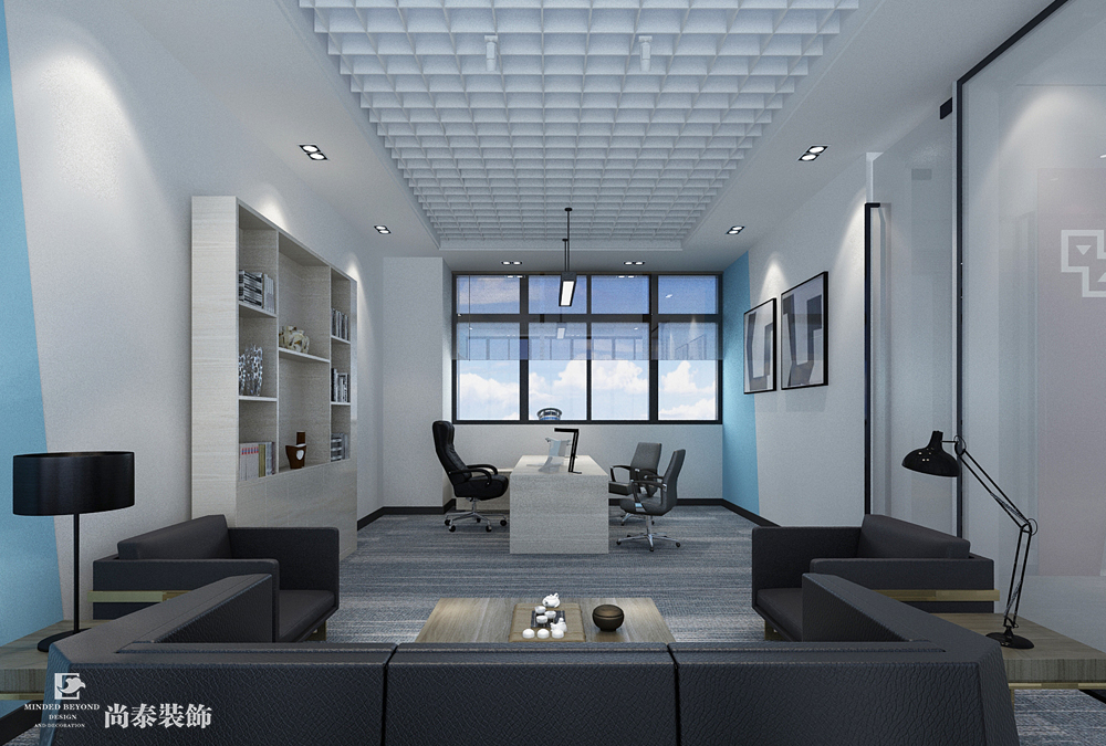 深圳福田八卦嶺電梯公司辦公室裝修效果圖