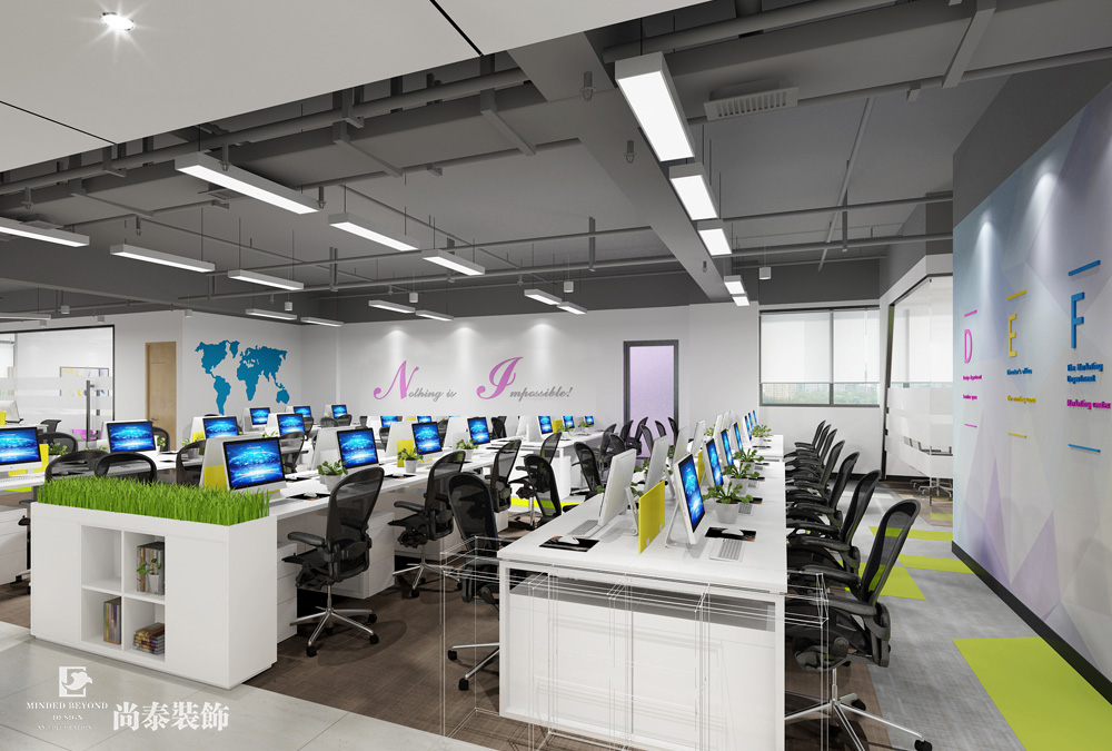 深圳光明科技園互聯(lián)網(wǎng)科技公司辦公室裝修效果圖