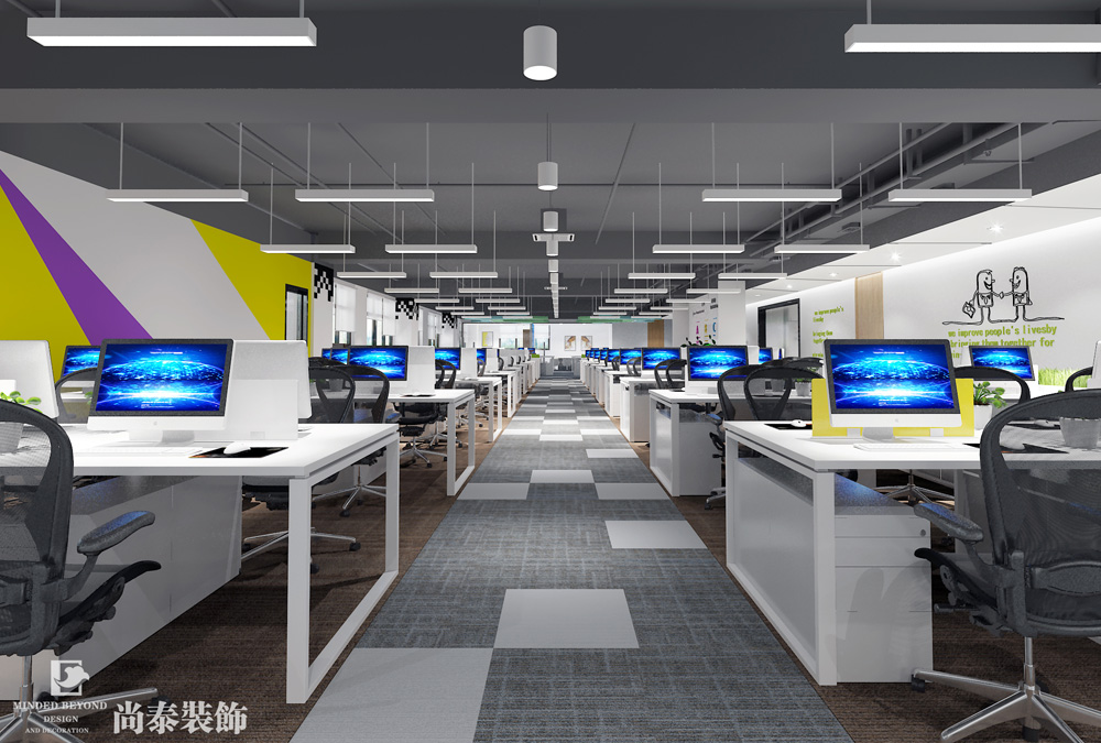 深圳光明科技園互聯(lián)網(wǎng)科技公司辦公室裝修效果圖