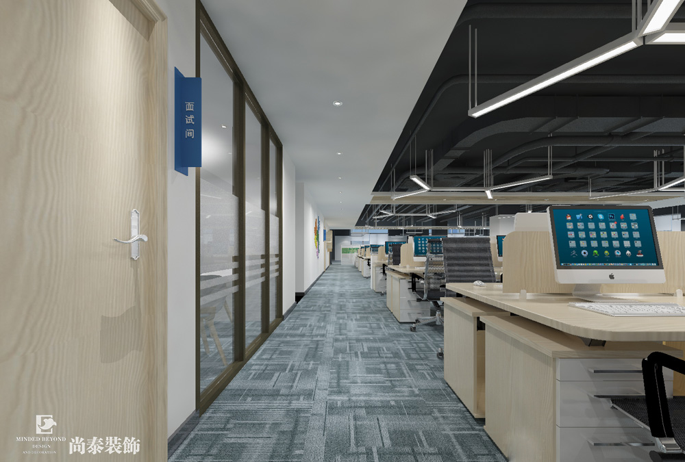 深圳福田創(chuàng)新科技廣場(chǎng)設(shè)備公司辦公室裝修效果圖