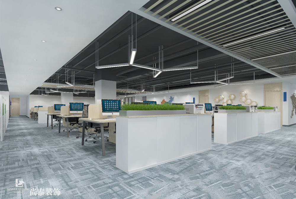 深圳福田創(chuàng)新科技廣場(chǎng)設(shè)備公司辦公室裝修效果圖