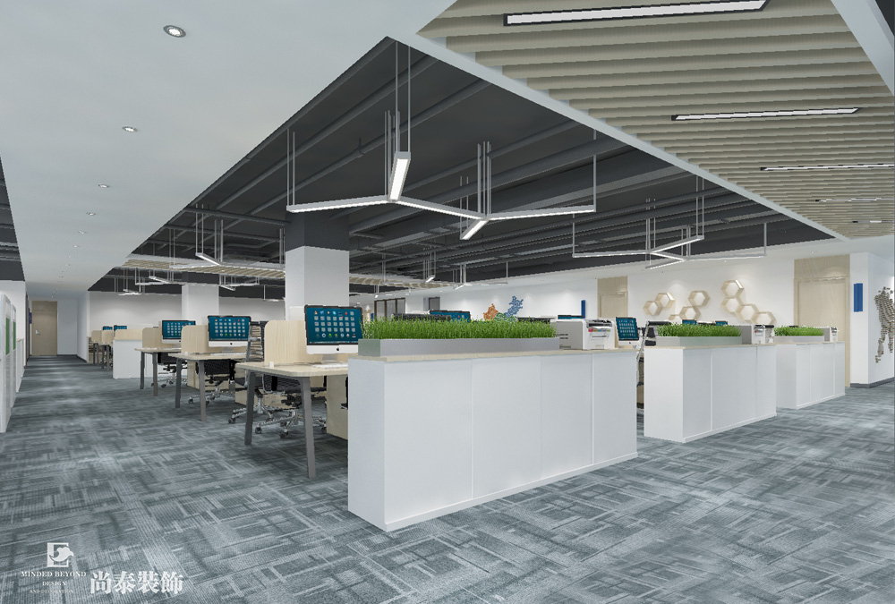 深圳福田創(chuàng)新科技廣場(chǎng)設(shè)備公司辦公室裝修效果圖