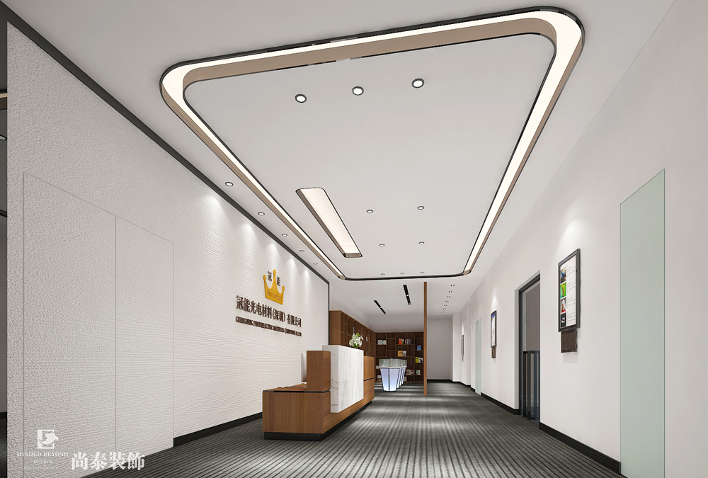 深圳龍華觀(guān)瀾光電材料公司辦公室設(shè)計(jì)
