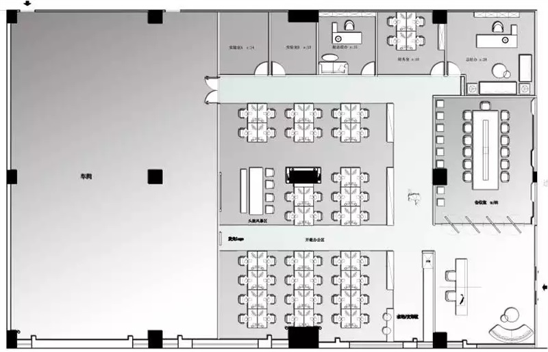 辦公室裝修設(shè)計(jì)原平面規(guī)劃圖