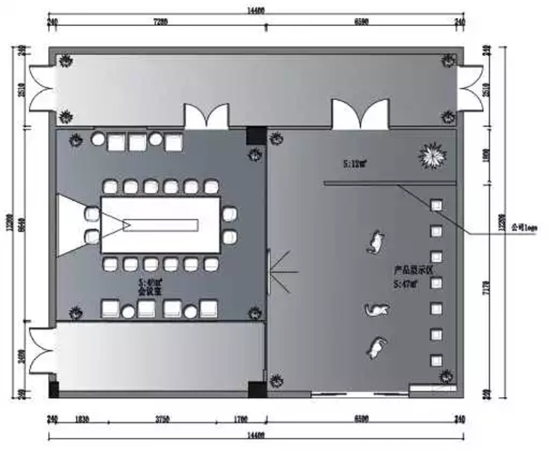 辦公室裝修平面布局