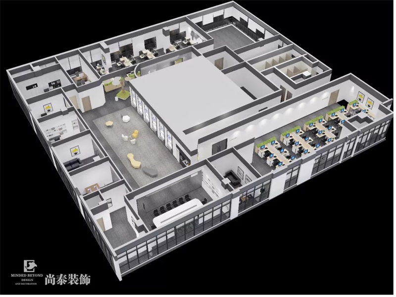 辦公室裝修3D效果圖