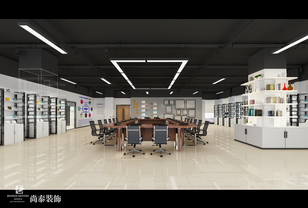 深圳市羅湖深業(yè)進元大廈快印公司辦公室設計效果圖