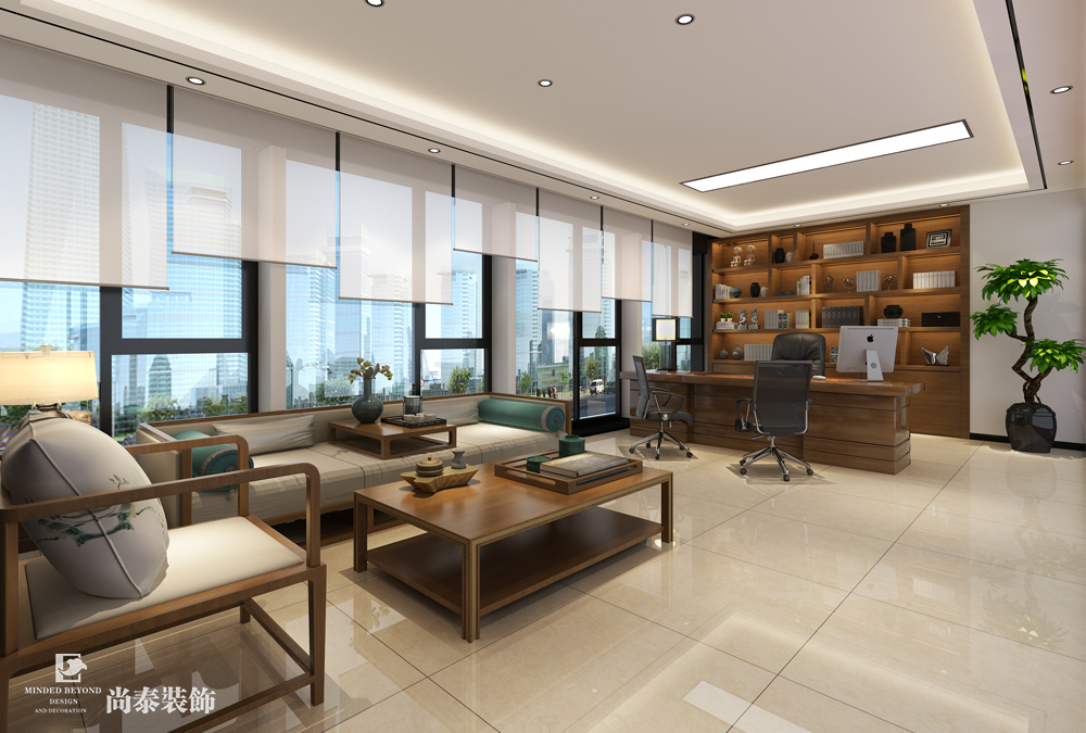 深圳市羅湖深業(yè)進元大廈快印公司辦公室設計效果圖