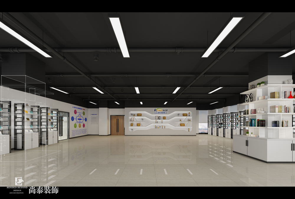 深圳市羅湖深業(yè)進元大廈快印公司辦公室設計效果圖