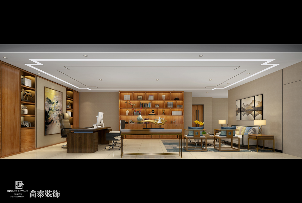 深圳市羅湖深業(yè)進元大廈快印公司辦公室設計效果圖