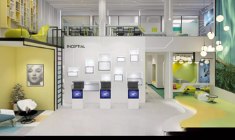 500㎡管理咨詢(xún)公司辦公室裝修效果圖，給你個(gè)五彩斑斕的空間