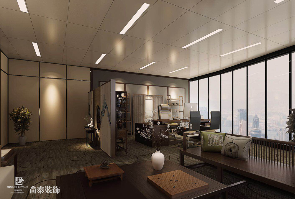 深圳南山中洲控股A座資產(chǎn)管理公司辦公室裝修效果圖