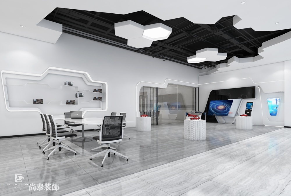 云南昆明電子公司科技簡約辦公室設計