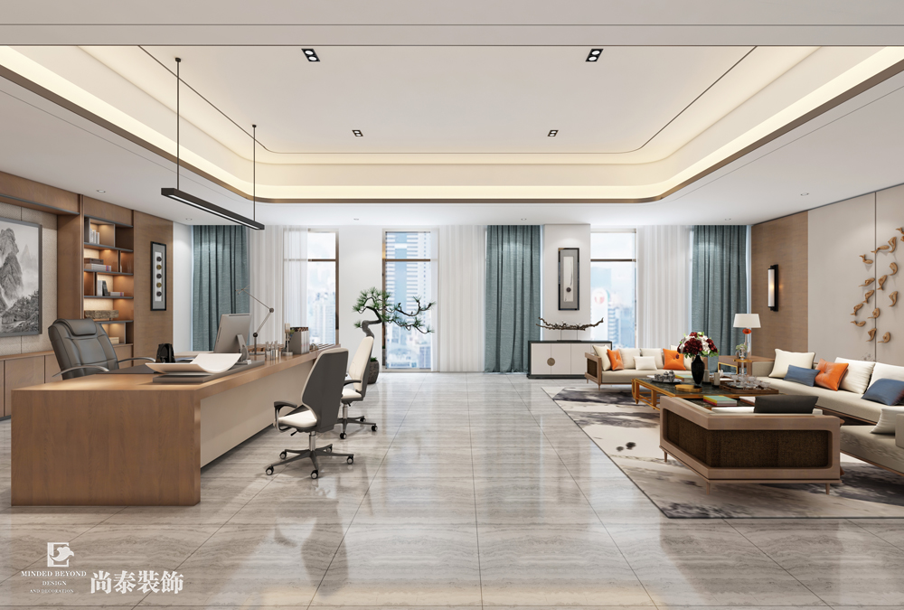 云南昆明電子公司科技簡約辦公室設計