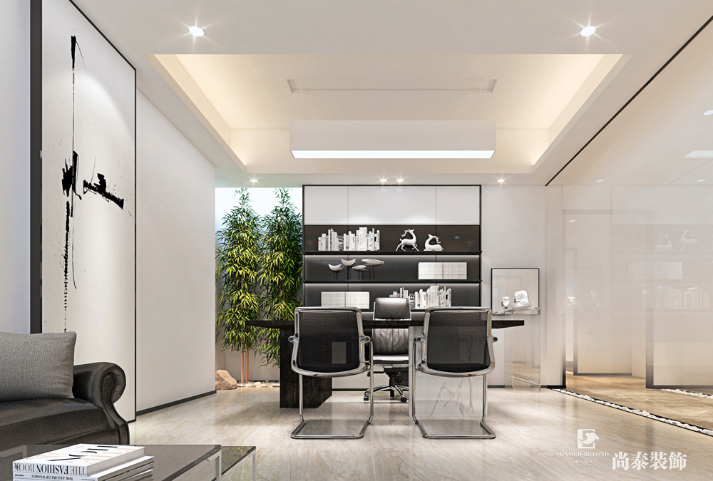 中式經(jīng)理辦公室裝修效果圖