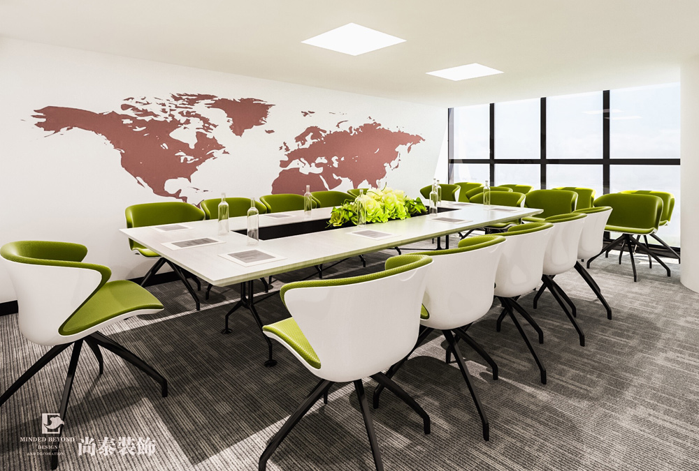 廣州黃埔港航中心貿(mào)易公司辦公室設(shè)計(jì)效果圖