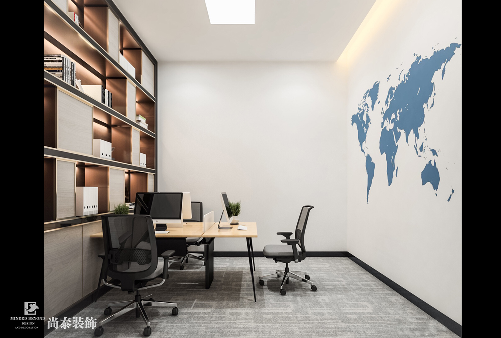 廣州黃埔港航中心貿(mào)易公司辦公室設(shè)計(jì)效果圖